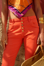 Orange,Pantacourts Couleurs Boutons Fantaisies Dorés - Femme - Place du jour Orange,Pantacourts Couleurs Boutons Fantaisies Dorés - Femme - Place du jour